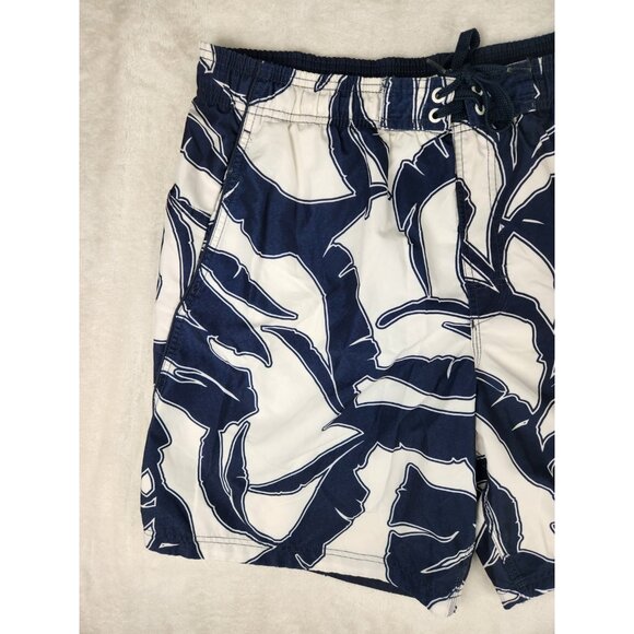 Speedo Swim/Board Shorts Mens Size Large Blue/White Palm Leaves Print - Picture 2 of 12
